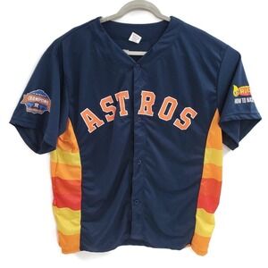 Houston Astros‎ Jersey Shirt Mens XL Blue MLB Baseball 2022 Champions Valdez 59